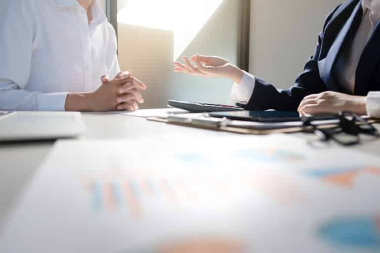 hands of two professionals speaking